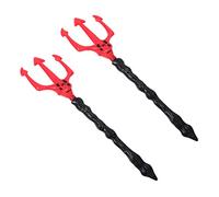 SAFIGLE 2Pcs Devil Fork Prop Realistic Trident Costume Accessory for Halloween Parties and Cosplay Performances for Creating Unique Atmospheres and Capturing Memorable Photos