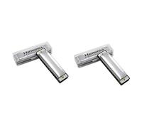 SAFIGLE 2pcs Diatonic Harmonica Blues Harp for Blues Jazz Musical Instrument Sliver C Harmonica for Adults Beginners
