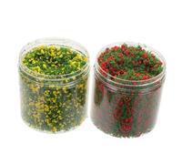SAFIGLE 2pcs DIY Miniature Tree Powder for Crafts Mixed Color Artificial Grass and Flowers Sand Table Model Supplies for Dollhouses Railway Landscape and Sand Table Scenery Layout