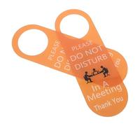 SAFIGLE 2pcs Double Sided Do Not Disturb Door Hanger Signs for Office Meeting Rooms Private Status Display with Bold Lettering Low Maintenance Doorplates for Business Conference Privacy