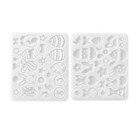SAFIGLE 2pcs Easter Bunny and Egg Silicone Resin Casting Molds for Jewelry Earrings, Food-Grade Silicone, Flexible Bunny and Egg Shapes for DIY Crafting and Epoxy Resin Jewelry Making