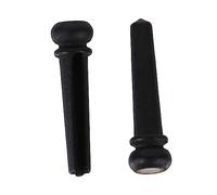 SAFIGLE 2pcs Ebony Bridge Inlay Acoustic Guitar Accessories Guitar Bridge Pin String Studs Genuine Studs The