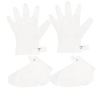 SAFIGLE 2pcs Exfoliating Hand and Foot Mask Gloves Moisturizing for Dead Skin Removal Cuticle Softening Treatment for Dry Cracked Hands and Rough Feet Skin Care