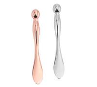 SAFIGLE 2Pcs Eye Cream Stick Zinc Alloy Massage Rolling Rods for Eye Care Rose Gold Silver Dual Use as Lotion Applicator Reduces Dark Circles Puffiness