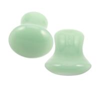 SAFIGLE 2pcs Facial Massager: Mushroom Shape Gua Jade Stone for Face Neck & Body - Portable Spa Massage Tools for Sculpting Skin Care