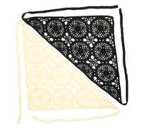 SAFIGLE 2pcs Floral Triangle Scarf Crocheted Women Headband Bandanas Head Scarf