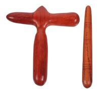 SAFIGLE 2pcs Foot Massage Tools Wood Acupoint Massagers Multi-Functional Smooth Massage Rods Portable Relaxation for Foot Therapy Family and Teachers
