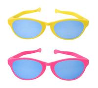 SAFIGLE 2pcs Giant Oversized Plastic Sunglasses for Women, Lightweight Vintage Tropical Style Eyewear, for Hawaiian Party and Beach Pool Party Photobooth Props