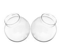 SAFIGLE 2pcs Glass Snow Globe Dome with Surface for DIY Snowglobe Crafting, Multifunctional Small Snow Globe Ball Suitable for Beer Festival Celebration and Back to School Home Décor