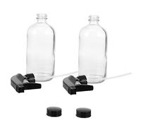 SAFIGLE 2pcs Glass Spray Cosmetic Bottles with Transparent Round Design and Durable Construction Travel Friendly Dispensers for Perfume Alcohol Shampoo and Hand Storage