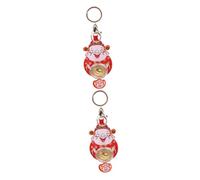 SAFIGLE 2pcs God of Key Pendant Cartoon Keychain Bag Ornament Creative Key Decor for Bags Backpacks and Car Interior and Stylish Keyring for