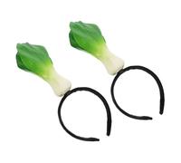SAFIGLE 2pcs Green Vegetable Headband Cute Cabbage Costume Simulation Artificial Vegetable Hair Band for Halloween Party Festive Food Headband Funny Cosplay Accessories