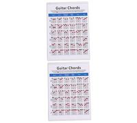 SAFIGLE 2pcs Guitar Chord Cards Guitar Chords Poster Practice Chart for Beginners