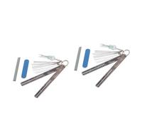 SAFIGLE 2pcs Guitar Luthier Tool Set Fretboard Fret Protector Bridge Pin Puller Nut Slotting File Maintenance Kit