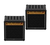 SAFIGLE 2Pcs Guitar Pick Holder Box with Amplifier Speaker Design, Black 3D Printed Plectrum Storage Stand for Guitarists, Portable Display Case for Guitar Picks and Accessories