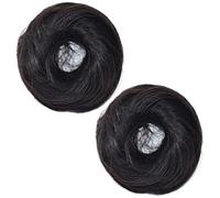 SAFIGLE 2Pcs Hair Bun Extension Scrunchies Natural Color Hairpiece Holder for Easy Messy Buns and Ponytails Durable Practical Design for All Hair Thickness for Quick