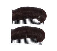 SAFIGLE 2pcs Hair Styling Insert Bump up Comb Set Half Bun Volume Tool for Women Girls Hair Accessories Black and Dark Brown for Updos and Ponytail Enhancing