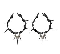 SAFIGLE 2Pcs Halloween Lace Hairband Punk Style Forehead Crown Elegant Headpiece for Women for Costume Parties Cosplay and Carnival