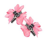 SAFIGLE 2PCS Hawaiian Artificial Flower Hair Clips for Women Tropical Plumeria and Non Slip Claw Clips for Beach Parties Weddings Vacation Accessories Cute Hair Decorations