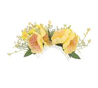 SAFIGLE 2PCS Hawaiian Plumeria Clip Headpiece Artificial Tropical Flower Hairpin Silk Hibiscus Barrette Boho Bride Hair Comb for Beach Wedding Tropical Party