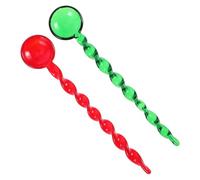 SAFIGLE 2pcs Heat Resistant Spiral Glass Spoons for Hot Beverages and Desserts Colored Stirring Rods for Home Coffee Shops and Dessert Bars Stylish Salt and Sugar Mixing Utensils