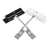 SAFIGLE 2pcs Heavy Duty Alloy Door Closer with Adjustable Double Springs Self Closing Hinges for Interior Doors for Home and Office
