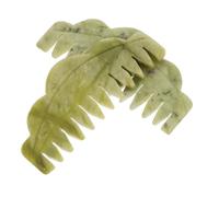SAFIGLE 2pcs Jade Hair Comb Natural Scalp Massager for Hair Care Static Massage Tool for Daily Use for Relaxation and Blood Flow Enhancement