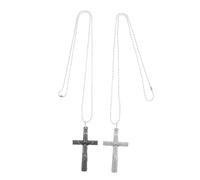 SAFIGLE 2pcs Jazz Drum Key Metal Drum Tuning Key Set Quick Release Design Square Lug Wrench for Stable Acoustic Tuning Cross Pendant Necklace for Drummers