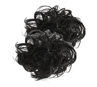 SAFIGLE 2pcs Large Hairpin Messy Bun Hair Piece for Women Curly Bun Clips for Hair Extensions