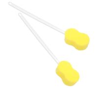 SAFIGLE 2Pcs Long Handle Bath Back Scrubber Brush Exfoliating Shower Sponge for Women Body Washing, 57Cm Curved Dual-Ended Back Scrubbers for Deep Cleaning and Dead Skin Removal