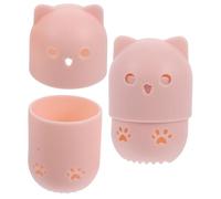 SAFIGLE 2pcs Makeup Sponge Case with Hollowed Bottom Travel Friendly Puff Storage Box for Healthy Drying Sanitary Use Elegant Nordic Design for Home the Go