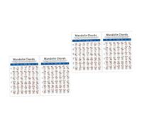 SAFIGLE 2pcs Mandolin Exercise Diagram Chord Chart Portable Plate Paper Training Guide for Students