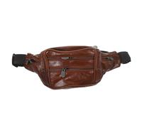 SAFIGLE 2pcs Men's Leather Waist Bag Chest Bag Purse Wallet Zipper Closure Lightweight for Travel Sports Dad