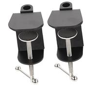 SAFIGLE 2pcs Metal Desk Lamp Microphone Stand Clamp Multi-function Adjustable Table Clamp C Shaped Retaining Clips for Desk Lamp Microphone Stand