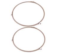 SAFIGLE 2pcs Microwave Oven Plastic Turntable Support Rings Small Wheel Replacement for Glass Plate Rotation Balanced Heating Accessories