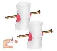 SAFIGLE 2Pcs Nail Through Finger Prop Realistic Bloody Finger Prank for Halloween Parties Haunted Houses and Fool Day Soft Material for Comfortable Fit Reusable Scary Trick