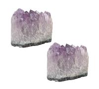 SAFIGLE 2pcs Natural Amethyst Raw Stone Unique Rough Ore for DIY Making Geology Specimens Creative Teaching Samples