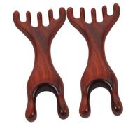 SAFIGLE 2pcs Natural Wood Six-Claw Foot Massager with Long Handle for Meridian Clearing and Precise Stimulation Relieves Muscle Tension and Fatigue Enhances Sleep Quality in Light Brown