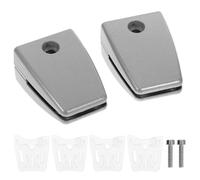 SAFIGLE 2pcs Office Desk Divider Clip Aluminum Alloy Privacy Panel Bracket Silver Modern Sl esign Prevents Tipping Easy Installation for Office Workspaces