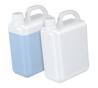SAFIGLE 2pcs Plastic Water Jugs with Lid and Ergonomic Handle Refillable Multi Purpose Liquid Storage Containers for Water Oil Wine Glue Chemical and Laboratory Use