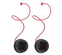 SAFIGLE 2pcs Portable Black Rubber Billiard Chalk Holder with Cord for Pool Cue Tips Non-slip round Case Suitable for Home Game Room and Snooker