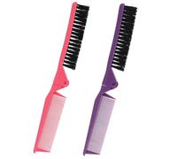 SAFIGLE 2Pcs Portable Folding Hair Brush Comb Compact Detangling Pocket Brushes for Daily Use Deep for Travel All Hair Types