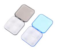 SAFIGLE 2pcs Portable Medicine Organizer Pill Box with Multi-Grid Compartments for Daily Vitamins and Tablets Compact Travel Storage Case for Pocket and Wallet Wear-Resistant and
