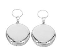 SAFIGLE 2Pcs Portable Pill Organizer Keychain Compact Travel Pill Case for Easy Medication Management Stylish Design for Quick Access During Emergencies Secure Storage