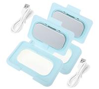 SAFIGLE 2pcs Portable Travel Wipe Warmer for Wet Tissue Heater Gentle Warmth for Diaper Changes The Go