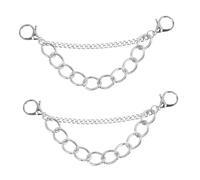 SAFIGLE 2pcs Punk Style Metal Shoe Chains with Buckles DIY Shoe Charms Chic Decorative Accessories for Unique Fashion and