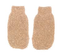 SAFIGLE 2pcs Ramie Jute Body Brush Gloves Exfoliating Bath Scrubber Glove Set for Back and Shower Spa Use
