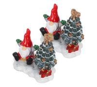 SAFIGLE 2pcs Resin Santa Claus and Christmas Tree Ornaments Holiday Decorations for Table Centerpieces Window Displays Party Favors Adaptable Small Scene Setup for Hotels and Homes