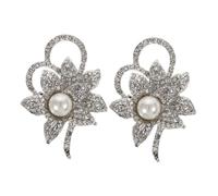 SAFIGLE 2pcs Rhinestone Flower Shoe Clips for Women Stylish Detachable Shoe Decorations Elegant Charms for Wedding and High Heels Alloy Accessories