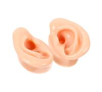 SAFIGLE 2Pcs Silicone Ear Models for Earrings Display Assorted Color Fake Ear Props Realistic Simulation Ear Models for Piercing Practice and Acupuncture Techniques